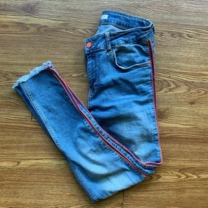 Zara denim with red piping